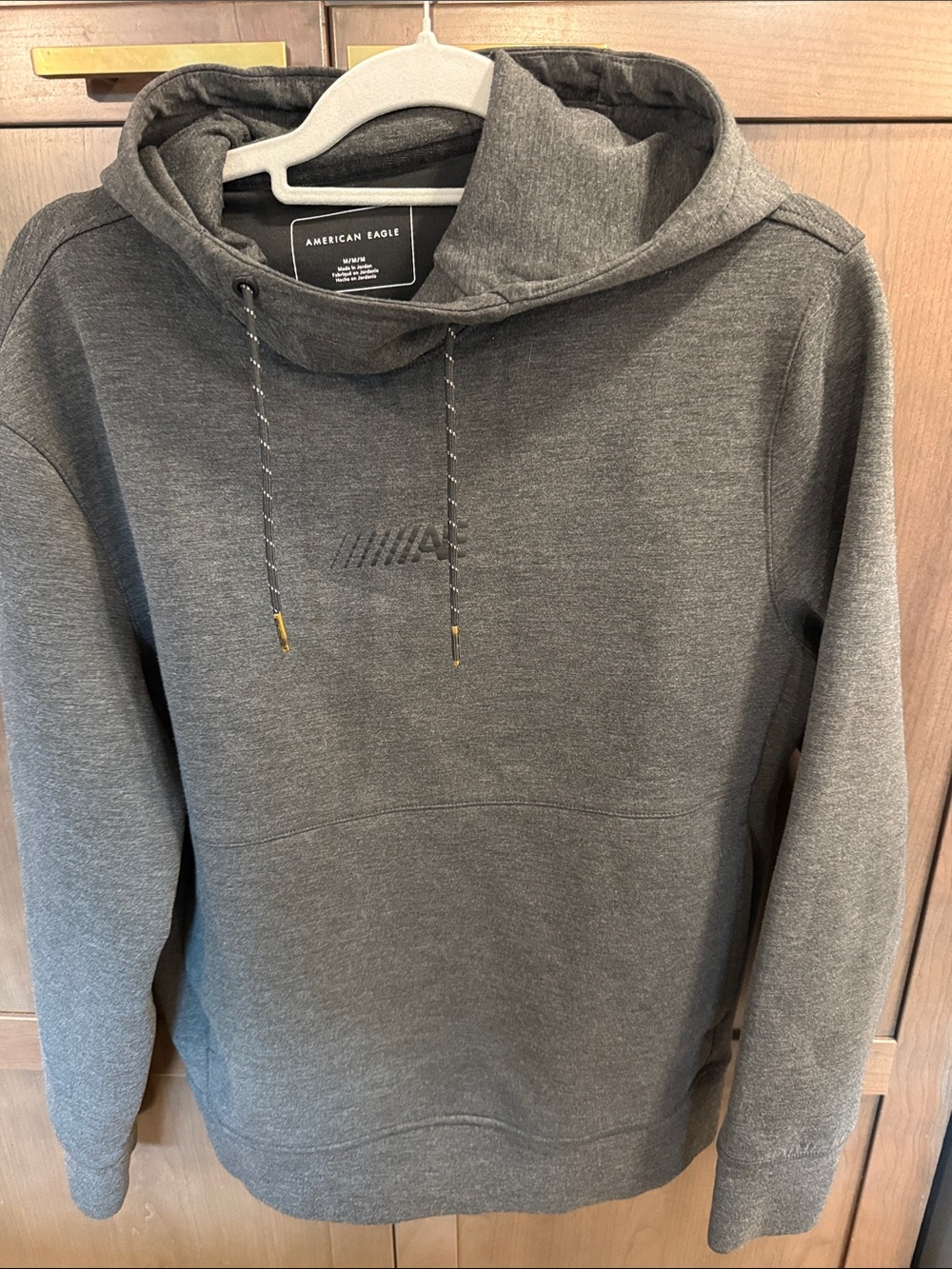 American Eagle Outfitters Charcoal Gray Hooded Sweatshirt